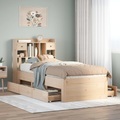 vidaXL, vidaXL Massivholzbett mit Regal ohne Matratze 100x200 cm Kiefer