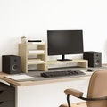vidaXL, vidaXL Monitorständer mit Schreibtisch-Organizer Sonoma-Eiche