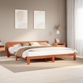 vidaXL, vidaXL Massivholzbett ohne Matratze Wachsbraun 180x200 Kiefernholz