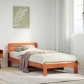 vidaXL, vidaXL Massivholzbett ohne Matratze Wachsbraun 75x190 cm Kiefernholz