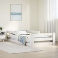 vidaXL, vidaXL Massivholzbett ohne Matratze Weiß 70x140 cm Kiefernholz