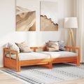 vidaXL, vidaXL Tagesbett ohne Matratze Wachsbraun 90x190 cm Massivholz Kiefer