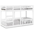 vidaXL, vidaXL Etagenbett Weiß 75x190 cm Massivholz Kiefer
