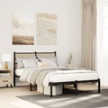 vidaXL, vidaXL Metallbett ohne Matratze Sonoma-Eiche 120x200 cm