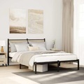 vidaXL, vidaXL Metallbett ohne Matratze Sonoma-Eiche 140x190 cm