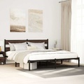 vidaXL, vidaXL Bettgestell ohne Matratze mit Kopfteil Braun Eiche 190x200 cm