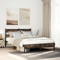 vidaXL, vidaXL Bettgestell ohne Matratze mit Kopfteil Sonoma-Eiche 137x190 cm