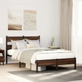 vidaXL, vidaXL Bettgestell ohne Matratze Braun Eiche 120x190 cm Holzwerkstoff