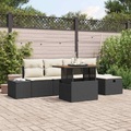 vidaXL, VidaXL - Garten sofa set poly-rattan, One Size, Schwarz