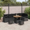 vidaXL, VidaXL - Garten-sofa-set poly-rattan, One Size, Schwarz