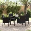vidaXL, VidaXL - Gartenset poly-rattan, One Size, Schwarz