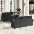 vidaXL, VidaXL - Garten-sofa-set poly-rattan, One Size, Schwarz
