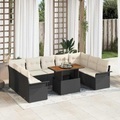 vidaXL, VidaXL - Garten-sofa-set poly-rattan, One Size, Schwarz