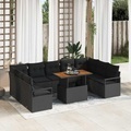 vidaXL, VidaXL - Garten-sofa-set poly-rattan, One Size, Schwarz