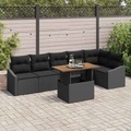 vidaXL, VidaXL - Garten-sofa-set poly-rattan, One Size, Schwarz