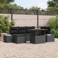 vidaXL, VidaXL - Garten-sofa-set poly-rattan, One Size, Schwarz