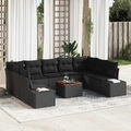vidaXL, VidaXL - Garten-sofa-set poly-rattan, One Size, Schwarz