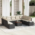 vidaXL, VidaXL - Garten-sofa-set poly-rattan, One Size, Schwarz