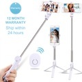 undefined, Portable Tripod for Mobile Phone Selfie Stick With Remote Control Telescopic Phone Bluetooth Stick For Huawei iPhone Android