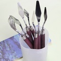 undefined, 7Pcs/Set Stainless Steel Oil Painting Knives Artist Crafts Spatula Palette Knife Oil Painting Mixing Knife Scraper Art Tools