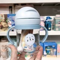 undefined, 250ml Baby Water Bottle Cartoon Pattern Outdoor Child Drinking Bottle with Straw Baby Feeding Cup for Kids Training