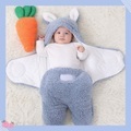undefined, Newborn soft wrapped blanket Baby sleeping bag Fluffy fleece newborn storage blanket Baby clothes wrapped in towel to sleep