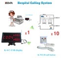 undefined, Hospital calling system of 1 LED screen panel K-4-C-USB and 10 bed calls for patient bells