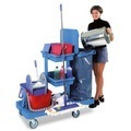 Harema®, Harema® Systemwagen-Set, Eimer 4x 6 Liter + 2x 15 Liter, mit Kunststoffablage