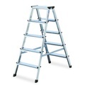 KRAUSE, Krause 120359 Aluminium Stufen-Doppelleiter Arbeitshöhe (max.): 2.85 m Silber 5 kg