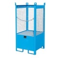bauer, Fass-Stapelpalette Bauer FSP-1 D, Drahtgitter-Wände, Kapazität 1 x 200 l Fass, blau