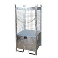 bauer, Fass-Stapelpalette Bauer FSP-1 D, Drahtgitter-Wände, Kapazität 1 x 200 l Fass, verzinkt