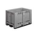 ALPHA Paletten, Palettenbox M, 1200x800x780 mm, geschlossen, mit 3 Kufen