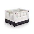 ALPHA Paletten, Palettenbox, klappbar, geschlossen, 1200x1000x800 mm, mit 3 Kufen