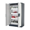 asecos, Sicherheitsschrank Typ 90 asecos Q-PEGASUS-90, Flügeltüren mit Schliess-Automatik, Einhandbedienung, Front Reinweiss, B 1193 x T 615 x H 1953 mm