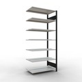 SCHULTE, SCHULTE Aktenregal AF, doppelseitig, mit Mittelanschlägen, FL 150 kg, schwarz, HxBxT 2.300 x 1.000 x 600 mm