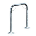 MOTTEZ, Anlehnbügel, 2-seitig, B 750 x T 50 x H 750 mm, galvanisch verzinkt, zum Aufdübeln