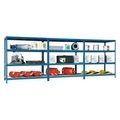 Jungheinrich PROFISHOP, Komplettpaket Weitspannregal, 3 Felder, HxBxT 2.000 x 4.500 x 800 mm