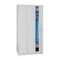 BASIC, BASIC Garderobenschrank mit Sockel + Drehriegelverschluss, 3 Abteile, HxBxT 1.800 x 900 x 500 mm
