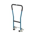 Fetra, Rohrschiebebügel, für Paletten-Fahrgestell, Stahlrohr, blau, einklinkbar, 2 Hilfsrollen