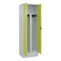 CP, C+P PSA Doppel-Spind Classic PLUS, Sockel, 2 Abteile, HxBxT 1.950 x 600 x 500 mm, lichtgrau, clowngrün, für Vorhängeschloss