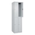 CP, C+P Doppelstock-Spind Classic PLUS, 2 Abteile, HxBxT 1.850 x 500 x 500 mm, lichtgrau, lichtgrau, Zylinderschloss, 4 Fächer