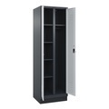 CP, C+P Mehrzweck-Putzmittelschrank Classic PLUS, Sockel, 2 Abteile, HxBxT 1.950 x 600 x 500 mm, anthrazitgrau, lichtgrau, für Vorhängeschloss
