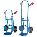 BASIC, BASIC Klappkarre aus Stahlrohr, versenkbarer Bügel, Tragkraft 250 kg, Schaufel BxT 270 x 200 mm