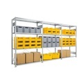 META, META Komplettpaket Weitspannregal, Fachlast 230 kg, HxBxT 2.000 x 3.900 x 600 mm