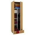 MID.YOU, MID.YOU Mehrzweckschrank in buchefarben , Vandol Ii , Kunststoff , Holzoptik , 4 Fächer , 70x198x39 cm , melaminharzbeschichtet,melaminharzbeschichtet,Nachbildung,Nachbildung , erweiterbar, stehend, stabil , 000657024006