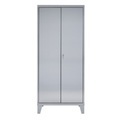 Reinsch, Reinsch Putzmittelschrank aus Edelstahl, 2-flügelig, 4 Einlegeböden, HxBxT 1.850 x 800 x 500 mm, Füsse