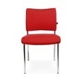 Topstar, Topstar® Besucherstuhl Classic mit Polster-Rückenlehne + 4 Fuss Gestell, rot