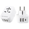 Lifeventure, Lifeventure Europäischer Reiseadapter mit USB + USB C