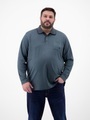 Lerros, LERROS Poloshirt "Langarm Polo mit Brusttasche in Grossen Grössen"