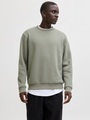 JACK & JONES, Jack & Jones Sweatshirt "JJEBRADLEY mit Rippbündchen für Alltag und Freizeit", Materialmix, relaxed fit